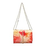 NISHUO Schöne Crossbody Bag PVC Wolke Schrittweise Änderung Quastenkette Kleine Quadratische Tasche Span Brieftasche Strandtasche Tragbare H