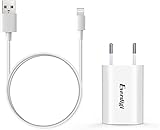 Everdigi USB Ladegerät 5W mit Ladekabel 1M, Phone Datenkabel Kabel mit Netzteil Stecker Ladeset für Phone XS/XS Max/XR/X 11 8 7 6 6S Plus SE 5S/5/SE/5C, Pad Mini/Air/Pro,