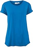 Damen Boxy-Shirt Kurzarm, 268857 in Azurblau 36/38