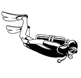 Cbhsjinsuxha 4 stücke autoaufkleber 16.8 * 11.6 cm Extremsport Hobby Tauchen Grafik Vinyl Aufkleber Autoaufkleber Motorrad Autozubehö