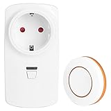 Pwshymi Haushalts-Funksteckdose Fernbedienungssteckdose Funksteckdose für Elektrogeräte für Haushaltsgeräte(Orange Remote, pink)