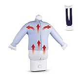 Automatischer Hemdenbügler 1100 W, 2 in1 Funktion - Trocknen und Bügeln in einem Schritt-Hemden, Hosen Blusen-Beseitigt Falten-neutralisiert Gerüche, Einstellbare Größen und Zeit, Größen S - XXL