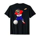 Dabbing Rottweiler Kroatien Trikot Kroatien Volleyball Liebhaber T-S