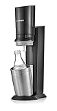 SodaStream Crystal 2.0 Umsteiger Trinkwassersprudler zum sprudeln von Leitungswasser, mit spülmaschinenfester Glasflasche für Ihr Sodawasser! inkl. 1 Glaskaraffe 0,6l OHNE Zylinder; Farbe: