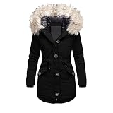 Warme Daunenjacke ,Jacke in Daunenoptik, warme Steppjacke, tolle Übergangs- & Winterjacke, 100% Wattierung in klassischer Daunenoptik, jacke Plüschmantel Kapuzenjacke Winterpark (B, XXL)