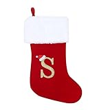 Dreamydesign Weihnachtsstrumpf Weihnachtsbaum Dekoration Socken zum Füllen und Aufhängen Ideale Weihnachtsdekoration S