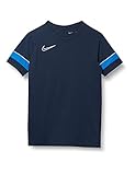 Nike Jungen Academy 21 Training Top T Shirt, Obsidian/White/Royal Blue/White, 134-146 EU