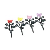 Zäune Schmetterlingsblume Gartenzaun Kunststoff 59 * 29,5 cm Bunt for den Außenhof Rasen dekorativ g