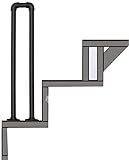 YAOJIA handlauf treppe außen U-förmiges Schmiedeeisernes Treppengeländer Mit Montagesatz ，Handlauflatte Für 1 Schritte ， Außengeländer Für Terrasse Gartenterrasse Balkon (Size : 65cm(2.1ft))
