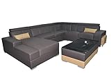 JVmoebel Wohn Leder Landschaft Sofa Couch Polster Garnitur Eck Sofas Sitz Garnituren N