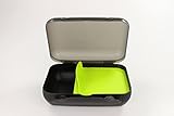 Tupperware Lunch-Box schwarz Limette mit Trennung Brotbox Dose Sandwich MIT SPÜLTUCH 14790