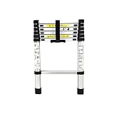 Teleskops Leitern Aluminium- Teleskopleitern, EN131. Standards Mehrzweck-Falten-Aluminium-Verlängerungsleiter, Lager 4,6-20, 3FT Leicht Zu Tragen (Size : 2.6m/8.5ft)