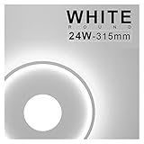 ZSR-haohai Drahtlose Deckenleuchte Smart Deckenleuchte Wohnzimmer Moderne LED-Lichter for Raumschlafzimmer Lampen Fernbedienung Dimmen Weiß Schwarz Runde Innenbeleuchtung