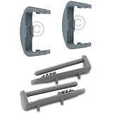 DL-pro Laufschienenanschlag Set 2x hinten 2x vorne für Beko Blomberg Whirlpool Bauknecht Ikea Laufschienenkappe Endschienenkappen Stopper für Geschirrkorb Geschirrspüler Spü
