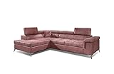 Ecksofa Brita mit Schlaffunktion Bettkasten Polstersofa Polsterecke Couch Sofa Wohnlandschaft L-Form Links Rechts 23 (Monolith63, Links)