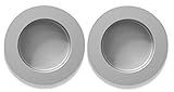 inova Griffmuschel Griff 2er Set Aluminium silber 60mm Zubehör Tür Schiebetür selbstkleb