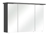 PELIPAL - Velo/CESA III - 115 cm - Spiegelschrank, Kranz mit LED Beleuchtung, Anthrazit Dek