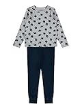 NAME IT Jungen NKMNIGHTSET Mel Rugby NOOS Pyjamaset, Grey Melange, 146-152