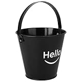 Cabilock Eiseimer Metall Eisbehälter Blumeneimer mit Griff Gastgeschenke Eimer Süßigkeiten Bonbons Popcorn Pommes Frites Lebensmittel Behälter Hochzeit Party Taufe Bar Z