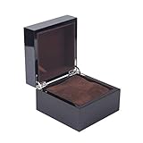 ibasenice 1 stück uhrenbox überlegene qualität Holz schwarz Lack schaufenster uhrenbox aufbewahrungsbox veranstalter uhrenvitrine für F