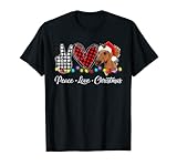 Peace Love Christmas Horse Matching Horse Lover Funny Pajama T-S
