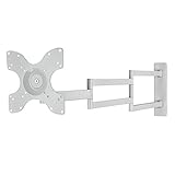 DQ Rotate XL 98,5 cm Weiss TV Wandhalterung - TV-Empfehlung ca.: 15-43 Zoll - VESA 75x75 ... 200x200 mm - Vollbeweglich / Drehbar / Schwenkbar / Neigbar / Rotierb