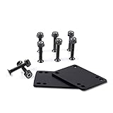 POHOVE Reparatur-Set für Longboard-Skateboard-Riser-Pads, Hardware-Schrauben, Dichtung, 3 mm, 6 mm, Sport, schwarz/g