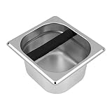 Kaffee-Knock-Box - Edelstahl-Espresso-Kaffeerückstandsbox Espressomaschinenteile mit Gummileiste(S)