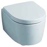 Geberit WC Sitz iCon (Deckel überlappend, Befestigung von oben, Farbe weiß, Duroplast, ohne Absenkautomatik) 574120000