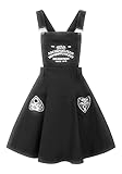 Hell Bunny Samara Sun Moon Ouija Board Gothic Wicca Hexerei Latzkleid, Schwarz , M