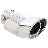 Edelstahl Auspuffblende Auspuffrohr Endrohr Auspuff Auspuffanlage Universal kompatibel mit VW GOLF IV