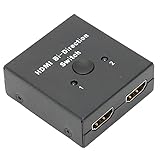 Gedourain HD Multimedia Interface Bi Direction Switch, HD Multimedia Interface Switcher Plug and Play Zwei Ports Kontrollleuchte Display für Full HD TV für M