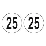 Haobase 2 Stück 6-100 kmh Aufkleber Anhänger Selbstklebender Vinylaufkleber (10 cm x 10 cm) (25 km/h)