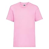 Fruit of the Loom Jungen T-Shirt, Rosa, 7-8 Jahre (128)