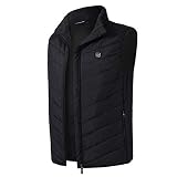 Yowablo Weste Kleidung Outdoor Beheizte Heizjacke für Männer und Frauen USB Elektrische Wärmer ( L,schwarz )