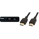 TechniSat HD-S 221 – HD-Sat-Receiver mit USB 2.0 und vorinstallierter Senderliste & Amazon Basics Hochgeschwindigkeits-HDMI-Kabel 2.0, Ethernet, 3D, 4K-Videowiedergabe und ARC, 0,91