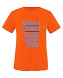 Comedy Shirts - Like a Horst Make Halli Galli - Jungen T-Shirt - Orange/Blau-Braun Gr. 122/128