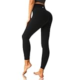 Desol Damen hohe Taille Sport Leggings, Lange Training Jogginghose, Figurformende Bauch Kontrolle Fitness Tight für Yoga Laufen Gy