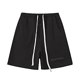Fear of God Essentials Herren Sport Shorts,Fog Fitness Slim Fit Hose Hip-Hop Double Line Letters Reverse Fog Herren Und Damen Loose Casual S