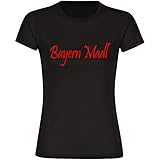 VIMAVERTRIEB® Damen T-Shirt Bayern - Bayern MADL - Druck:rot - Shirt Frauen Fußball Fanartikel - Größe:2XL schw