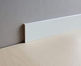 Fuß- u. Sockelleiste'Zwickau' 60 x 16 mm Massivholz | 321.1660.31 - Kiefer deckend weiß lack