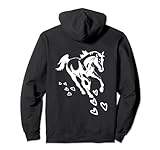 Wildes Pferd mit Huf und Herz Reiter reiten Pullover H