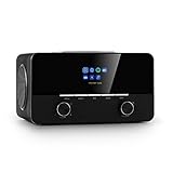 auna Connect 150 SE - Smart Radio 2.1-Internetradio, DAB/DAB+ / PLL-UKW-Radio, Mediaplayer, Spotify Connect, Bluetooth, HCC-Display: 2,8' TFT-Farb-Display, App-Control via UNDOK, schw