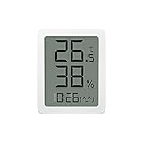 Homidy digitales Thermometer Hygrometer Innen 3.5″ HD Großbildschirm Feuchtigkeitsmessgerät Hochpräzise Temperatursensor 24H Max/Min Aufzeichnung und Uhrzeit-Feuchtigk