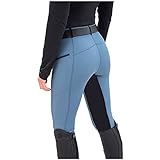 Bluelucon Damen Leggings Reithose Sporthose High-Waist Reitleggings Riding-Sport Yoga-Hose Für Frauen Knöchelhose Stiefelhose Elastische Fitnesshose Slim Leggings Pants Hohe Taille Jogginghose D