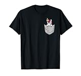 Einhorn in der Brusttasche T-Shirt Lustiges Fabelwesen S