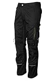 Hans Schäfer Workwear HSW Smart – Lange Arbeitshose für Herren – Modische Cargo-Bundhose mit Knietaschen und Cordura-Verstärkung – Stretch-Slim-Fit – Schwarz, 50