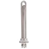 Eujgoov Tauchheizkörper Tauch-Wasser-Heizelement U-Typ Edelstahl-Heizrohr 1'NPT-Gewinde-Tauchwasser-Heizkörper(12V 300W)