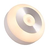 LED-Nachtlicht, Wandleuchten Bewegungs- und Lichtsensor, warmes gelbes Licht, energiesparendes Design für Schrank, Schrank, Korridor [Energieklasse A]