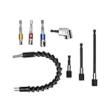 Winkelbohrer-Adapter, Sechskantschaft-Bohrmuttern-Treiber Bit-Verlängerung Bit-Halter Langlebige Steckschlüssel-Adapter-Treiber-Verlängerungs-Set für Möbel erweiterb